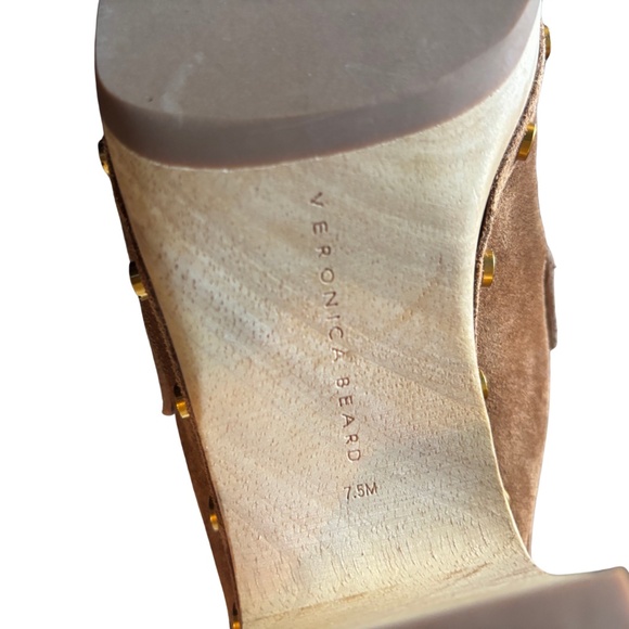 Veronica Beard Suede Studded Clog Heels Size 7.5 - Picture 5 of 7